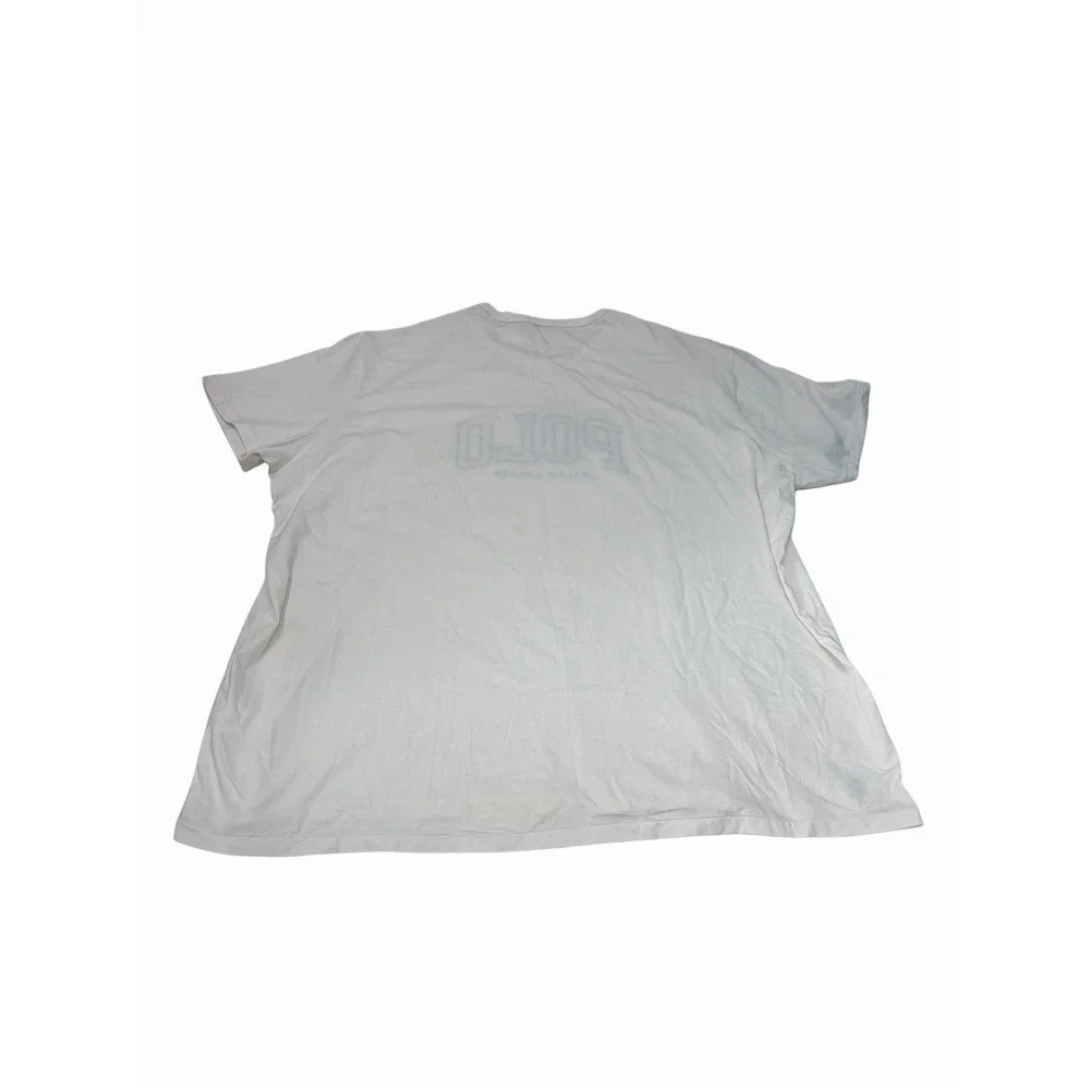 Polo Ralph Lauren Mens 4XB White Plaid Patchwork Logo Embroidered T-Shirt NWT